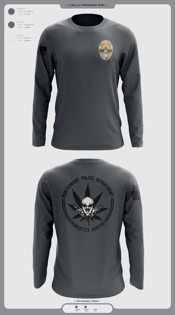 Long Sleeve Performance Shirt, NARCOTICS BUREAU, Police, Teamtime, Team time, sublimation, custom sports apparel, team uniforms, spirit wear, spiritwear, sports uniforms, custom shirts, team store, custom team store, fundraiser sports, apparel fundraiser
