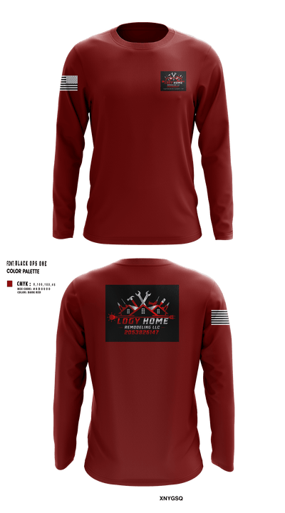Logy home construction & renovation LLC 22235711 Long Sleeve Performance Shirt - 28