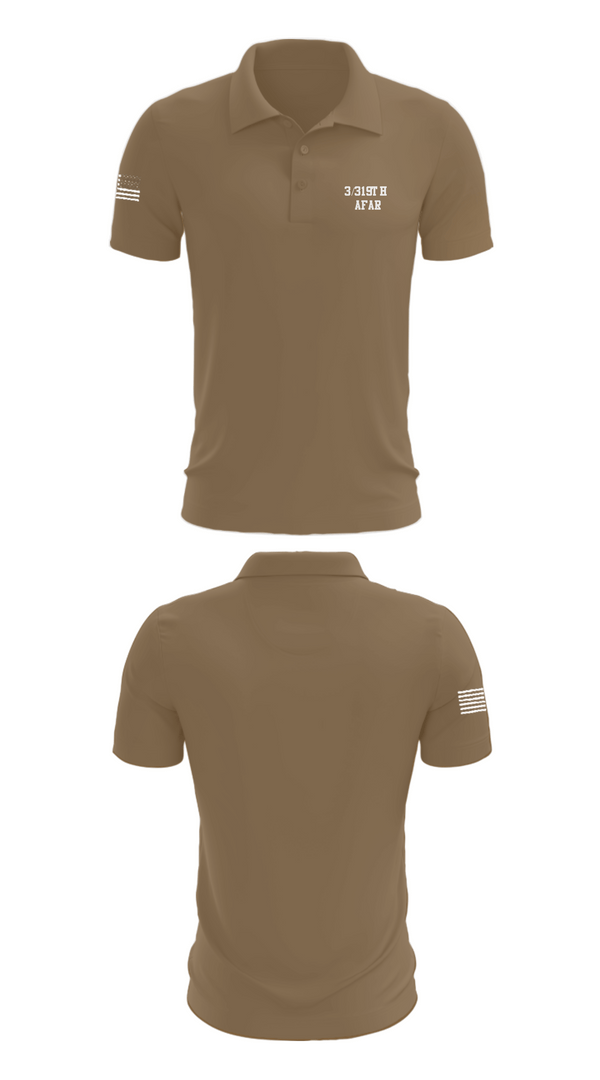 Short Sleeve Performance Polo, 3/319th AFAR, Army, Teamtime, Team time, sublimation, custom sports apparel, team uniforms, spirit wear, spiritwear, sports uniforms, custom shirts, team store, custom team store, fundraiser sports, apparel fundraiser
