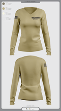 IDMT 24369770 Women's Long Sleeve V-neck Shirt - 2