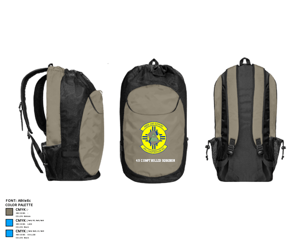 Gear Bag, 49 COMPTROLLER SQUADRON, , Teamtime, Team time, sublimation, custom sports apparel, team uniforms, spirit wear, spiritwear, sports uniforms, custom shirts, team store, custom team store, fundraiser sports, apparel fundraiser