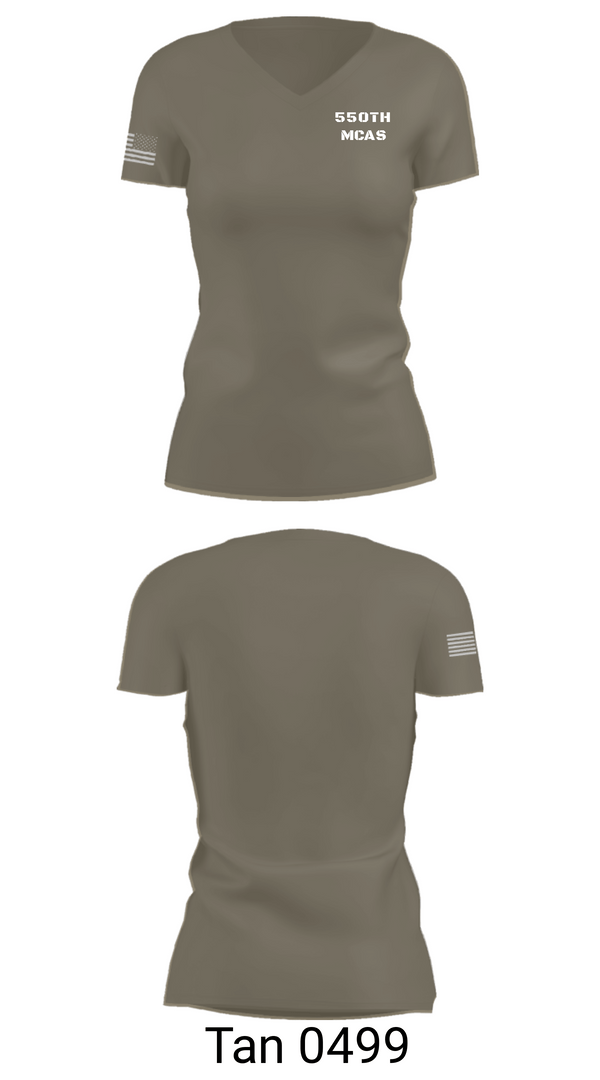 Womens Short Sleeve Vneck Shirt, 550TH MCAS, , Teamtime, Team time, sublimation, custom sports apparel, team uniforms, spirit wear, spiritwear, sports uniforms, custom shirts, team store, custom team store, fundraiser sports, apparel fundraiser