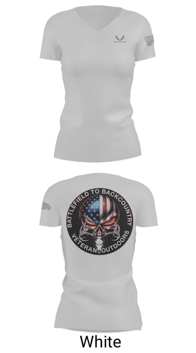 BATTLEFIELD TO BACKCOUNTRY 70891922 Women's Short Sleeve V-neck Shirt - 19