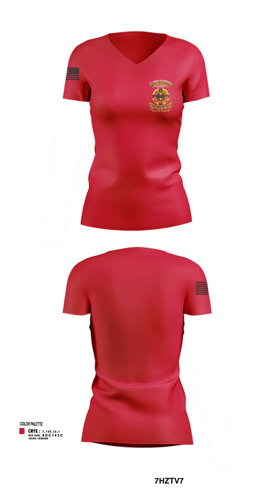 212th MASH 3282256 Women's Short Sleeve V-neck Shirt - 123