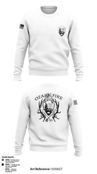 Crew Neck Sweatshirt, OZARK FIRE, Fire Department, Teamtime, Team time, sublimation, custom sports apparel, team uniforms, spirit wear, spiritwear, sports uniforms, custom shirts, team store, custom team store, fundraiser sports, apparel fundraiser