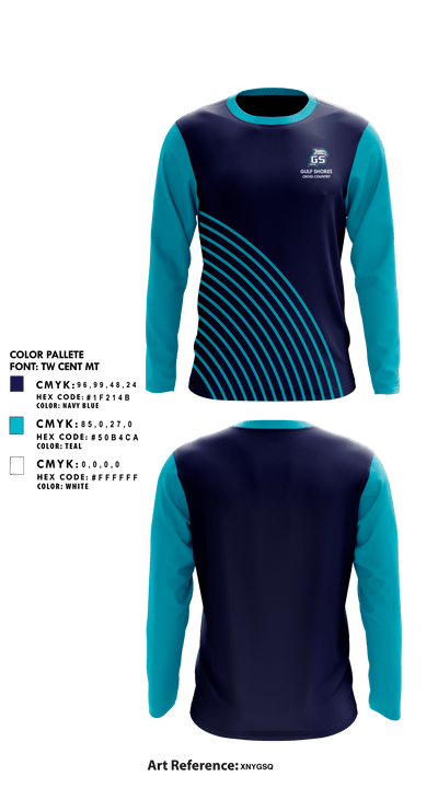 Gulf Shores High School Cross Country 35154997 Long Sleeve Performance Shirt - 1