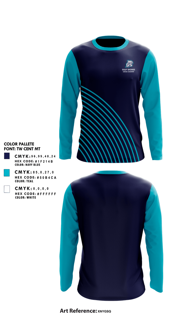 Long Sleeve Performance Shirt, Gulf Shores High School Cross Country, Cross Country, Teamtime, Team time, sublimation, custom sports apparel, team uniforms, spirit wear, spiritwear, sports uniforms, custom shirts, team store, custom team store, fundraiser sports, apparel fundraiser
