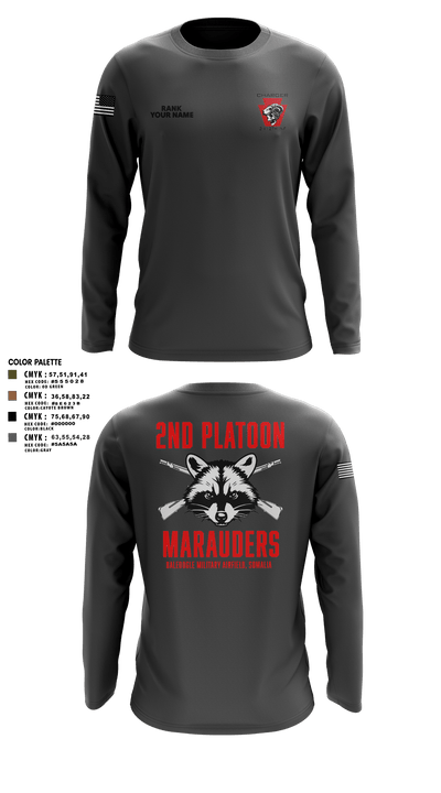 Charger Co. / 2-112th Infantry Battalion 37738588 Long Sleeve Performance Shirt - 38