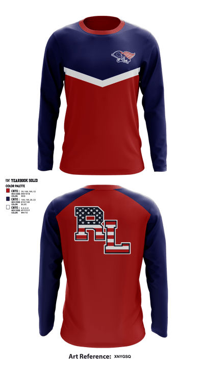 Red Land High School Cheer 22621140 Long Sleeve Performance Shirt - 2