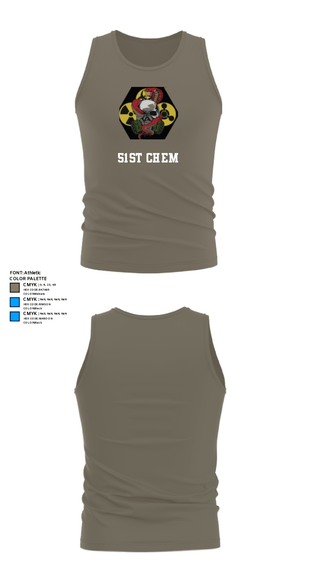 Tank Top, 51st Chem, Army, Teamtime, Team time, sublimation, custom sports apparel, team uniforms, spirit wear, spiritwear, sports uniforms, custom shirts, team store, custom team store, fundraiser sports, apparel fundraiser