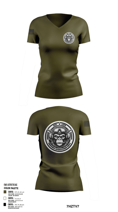SMTC 35310311 Women's Short Sleeve V-neck Shirt - 163