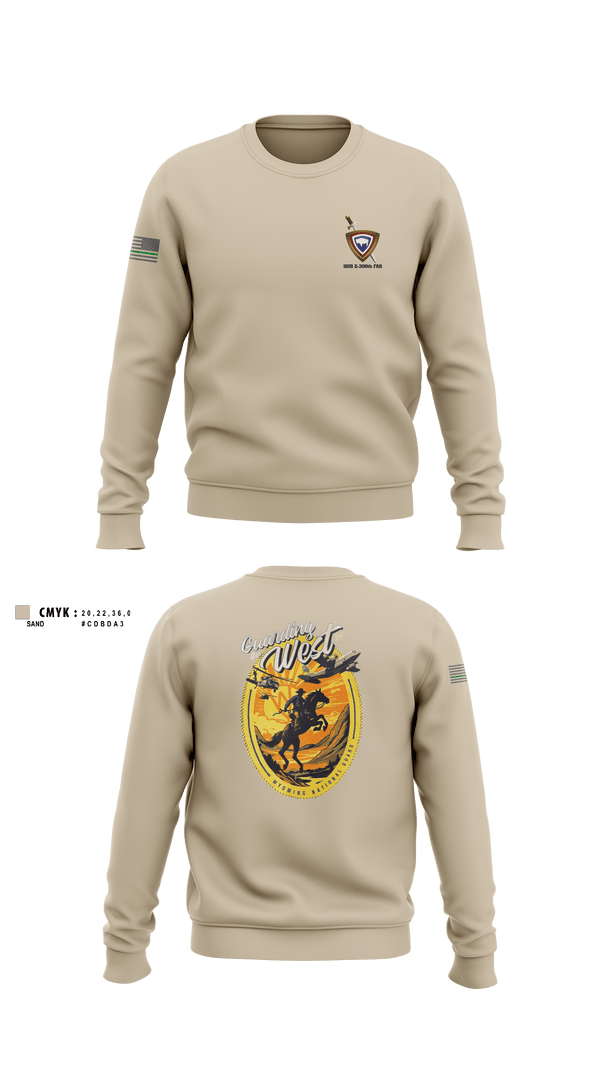Crew Neck Sweatshirt, HHB 2-300th FAR, National Guard, Teamtime, Team time, sublimation, custom sports apparel, team uniforms, spirit wear, spiritwear, sports uniforms, custom shirts, team store, custom team store, fundraiser sports, apparel fundraiser