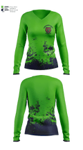 Clover Garden School Grizzlies 2602724 Women's Long Sleeve V-neck Shirt - 1