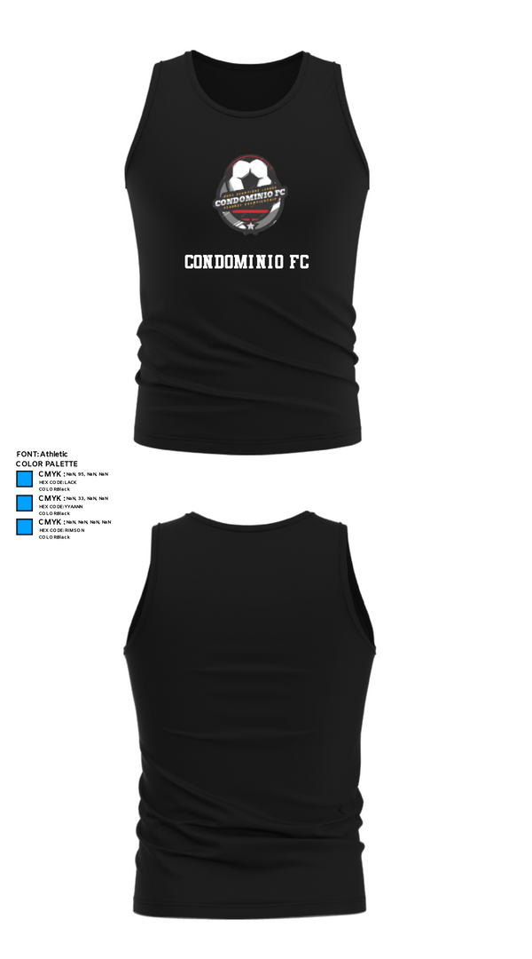 Tank Top, Condominio FC, Men's Soccer, Teamtime, Team time, sublimation, custom sports apparel, team uniforms, spirit wear, spiritwear, sports uniforms, custom shirts, team store, custom team store, fundraiser sports, apparel fundraiser
