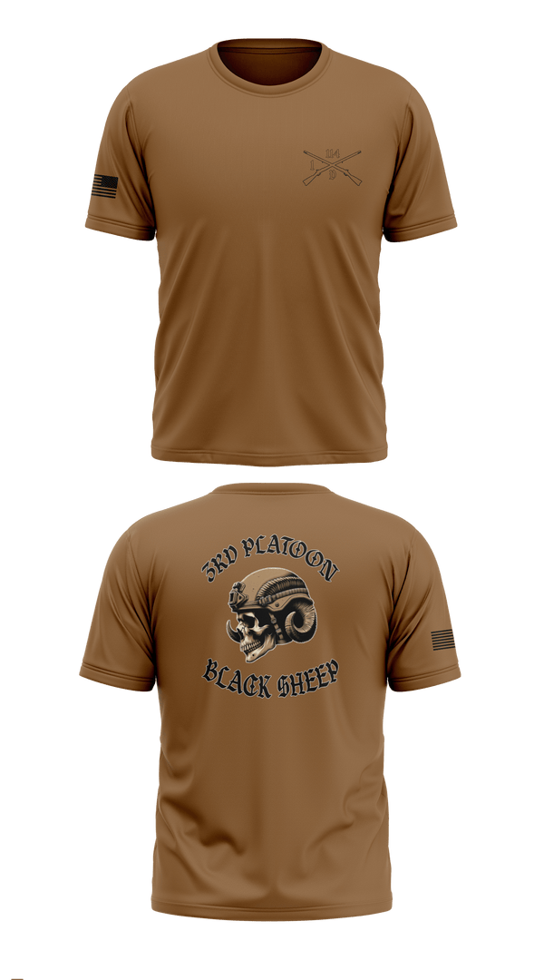 Short Sleeve Performance Shirt, 3rd PLT black sheep, Army, Teamtime, Team time, sublimation, custom sports apparel, team uniforms, spirit wear, spiritwear, sports uniforms, custom shirts, team store, custom team store, fundraiser sports, apparel fundraiser