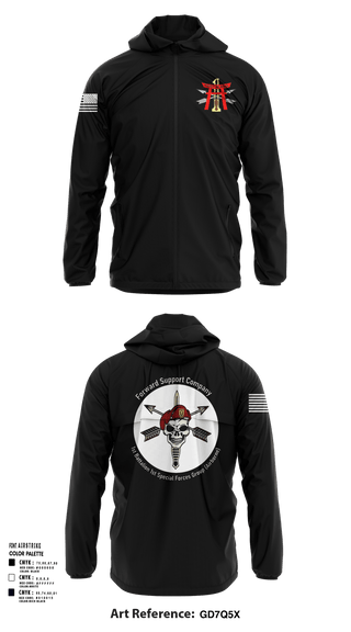 Windbreaker, FSC 1-1SFG, Army, Teamtime, Team time, sublimation, custom sports apparel, team uniforms, spirit wear, spiritwear, sports uniforms, custom shirts, team store, custom team store, fundraiser sports, apparel fundraiser
