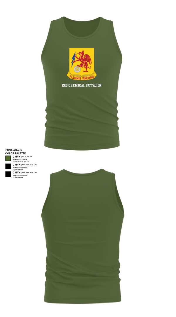 Tank Top, 2nd Chemical Battalion, Army, Teamtime, Team time, sublimation, custom sports apparel, team uniforms, spirit wear, spiritwear, sports uniforms, custom shirts, team store, custom team store, fundraiser sports, apparel fundraiser