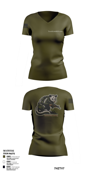 TactiCuhRGV.com 64452047 Women's Short Sleeve V-neck Shirt - 124