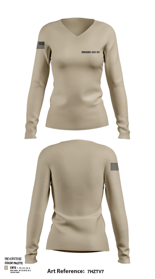 Womens Long Sleeve Vneck Shirt, Indiana SAR K9, , Teamtime, Team time, sublimation, custom sports apparel, team uniforms, spirit wear, spiritwear, sports uniforms, custom shirts, team store, custom team store, fundraiser sports, apparel fundraiser