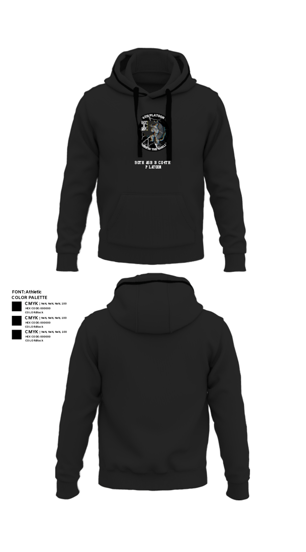 Hoodie, 90th ASB B co 4Th Platoon, Army, Teamtime, Team time, sublimation, custom sports apparel, team uniforms, spirit wear, spiritwear, sports uniforms, custom shirts, team store, custom team store, fundraiser sports, apparel fundraiser