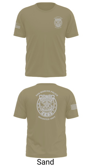 Old School Cotton Feel Shirt, San Marcos Police Mounted Unit, , Teamtime, Team time, sublimation, custom sports apparel, team uniforms, spirit wear, spiritwear, sports uniforms, custom shirts, team store, custom team store, fundraiser sports, apparel fundraiser