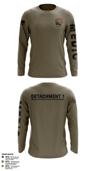 Long Sleeve Performance Shirt, Detachment 1, Air Force, Teamtime, Team time, sublimation, custom sports apparel, team uniforms, spirit wear, spiritwear, sports uniforms, custom shirts, team store, custom team store, fundraiser sports, apparel fundraiser