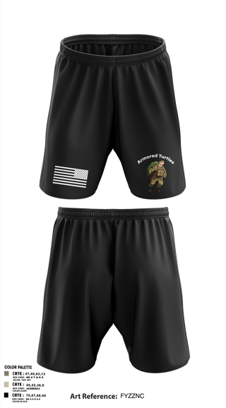 Athletic Shorts With Pockets, Armored Turtles, National Guard, Teamtime, Team time, sublimation, custom sports apparel, team uniforms, spirit wear, spiritwear, sports uniforms, custom shirts, team store, custom team store, fundraiser sports, apparel fundraiser