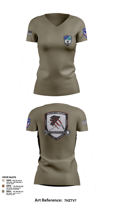 A Co. 1-25 AB 61275281 Women's Short Sleeve V-neck Shirt - 3