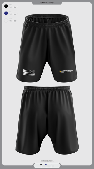 Athletic Shorts With Pockets, Silent Wounds and Warriors Foundation, , Teamtime, Team time, sublimation, custom sports apparel, team uniforms, spirit wear, spiritwear, sports uniforms, custom shirts, team store, custom team store, fundraiser sports, apparel fundraiser