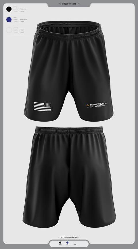 Athletic Shorts With Pockets, Silent Wounds and Warriors Foundation, , Teamtime, Team time, sublimation, custom sports apparel, team uniforms, spirit wear, spiritwear, sports uniforms, custom shirts, team store, custom team store, fundraiser sports, apparel fundraiser