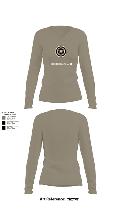 Goodfellow AFB 53285158 Women's Long Sleeve V-neck Shirt - 62