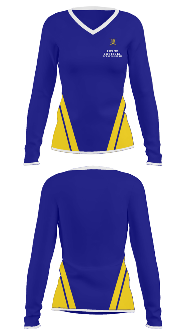 Women's Long Sleeve Vneck Shirt, Riverdale Baptist High School Baseball, Baseball, Teamtime, Team time, sublimation, custom sports apparel, team uniforms, spirit wear, spiritwear, sports uniforms, custom shirts, team store, custom team store, fundraiser sports, apparel fundraiser