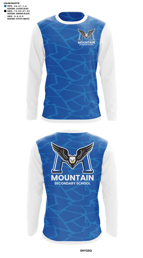Long Sleeve Performance Shirt, R.E. Mountain Secondary School, Spirit Store, Teamtime, Team time, sublimation, custom sports apparel, team uniforms, spirit wear, spiritwear, sports uniforms, custom shirts, team store, custom team store, fundraiser sports, apparel fundraiser