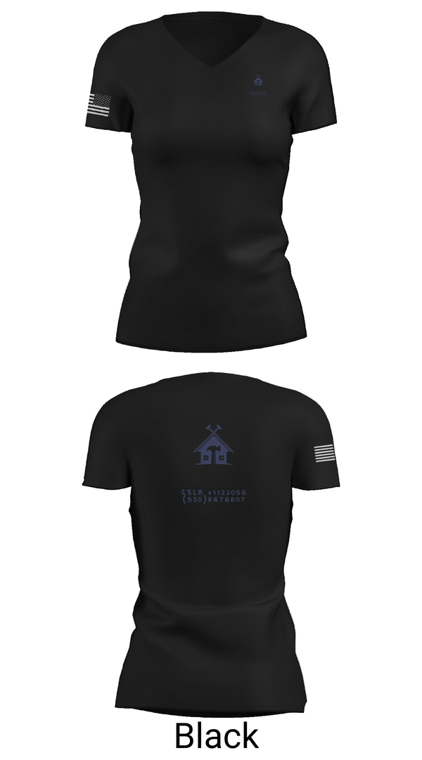 Womens Short Sleeve Vneck Shirt, GCG BUILDING CONTRACTOR, , Teamtime, Team time, sublimation, custom sports apparel, team uniforms, spirit wear, spiritwear, sports uniforms, custom shirts, team store, custom team store, fundraiser sports, apparel fundraiser