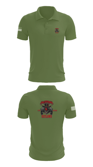 Short Sleeve Performance Polo, 1st Cav 3rd BEB ACO “Outlaw”, , Teamtime, Team time, sublimation, custom sports apparel, team uniforms, spirit wear, spiritwear, sports uniforms, custom shirts, team store, custom team store, fundraiser sports, apparel fundraiser