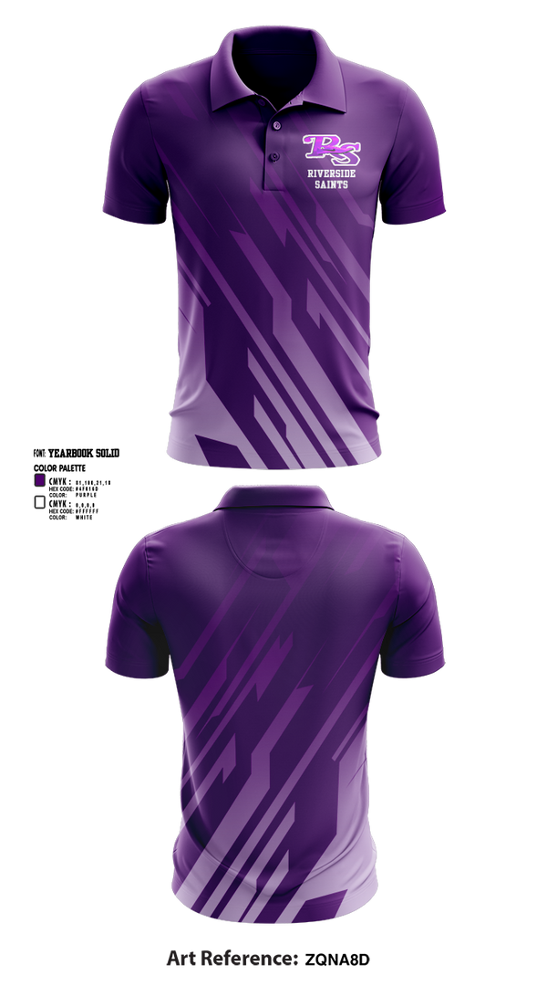 Short Sleeve Performance Polo, Riverside Saints, Track & Field, Teamtime, Team time, sublimation, custom sports apparel, team uniforms, spirit wear, spiritwear, sports uniforms, custom shirts, team store, custom team store, fundraiser sports, apparel fundraiser