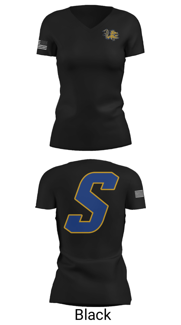 Women's Short Sleeve Vneck Shirt, Sumter High School Track, Track & Field, Teamtime, Team time, sublimation, custom sports apparel, team uniforms, spirit wear, spiritwear, sports uniforms, custom shirts, team store, custom team store, fundraiser sports, apparel fundraiser