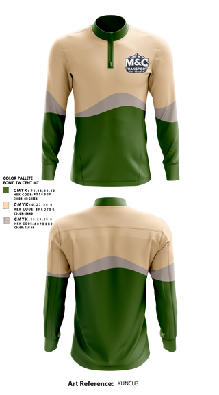 Quarter Zip Jacket, M&C transport and hauling, , Teamtime, Team time, sublimation, custom sports apparel, team uniforms, spirit wear, spiritwear, sports uniforms, custom shirts, team store, custom team store, fundraiser sports, apparel fundraiser