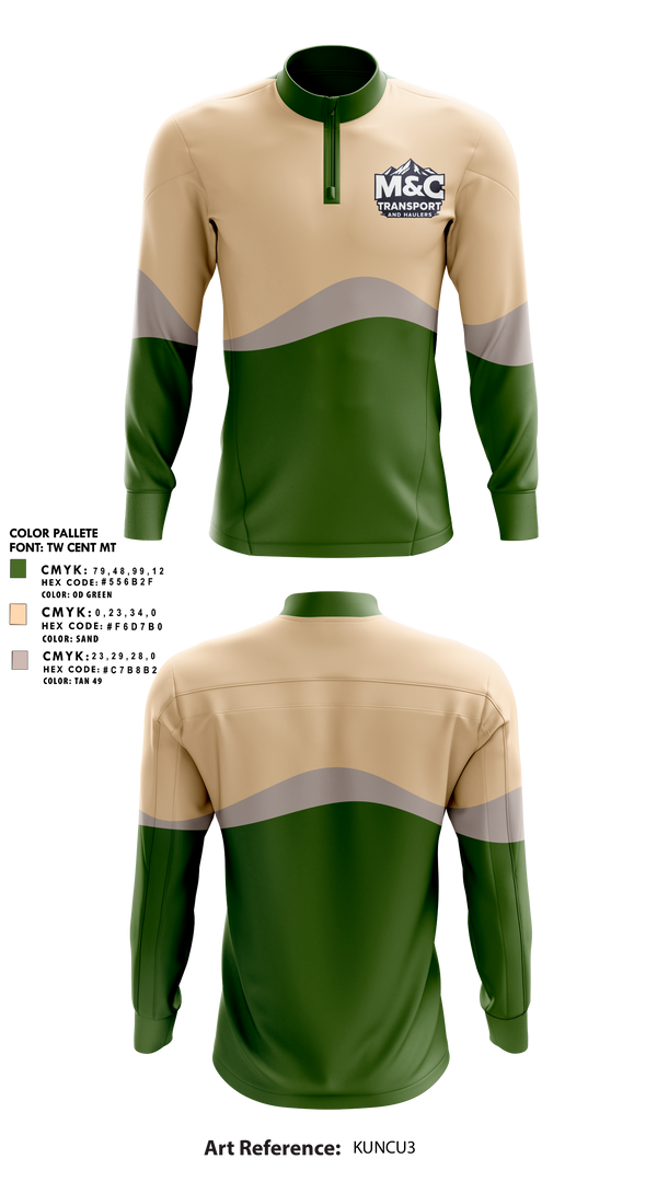 Quarter Zip Jacket, M&C transport and hauling, , Teamtime, Team time, sublimation, custom sports apparel, team uniforms, spirit wear, spiritwear, sports uniforms, custom shirts, team store, custom team store, fundraiser sports, apparel fundraiser
