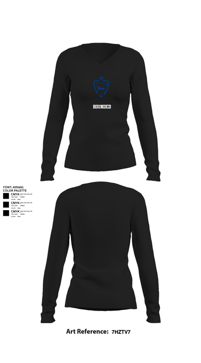 Hounded 82283607 Women's Long Sleeve V-neck Shirt - 10