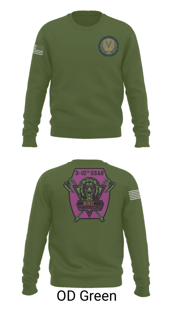 Crew Neck Sweatshirt, 3-10 GSAB, Army, Teamtime, Team time, sublimation, custom sports apparel, team uniforms, spirit wear, spiritwear, sports uniforms, custom shirts, team store, custom team store, fundraiser sports, apparel fundraiser