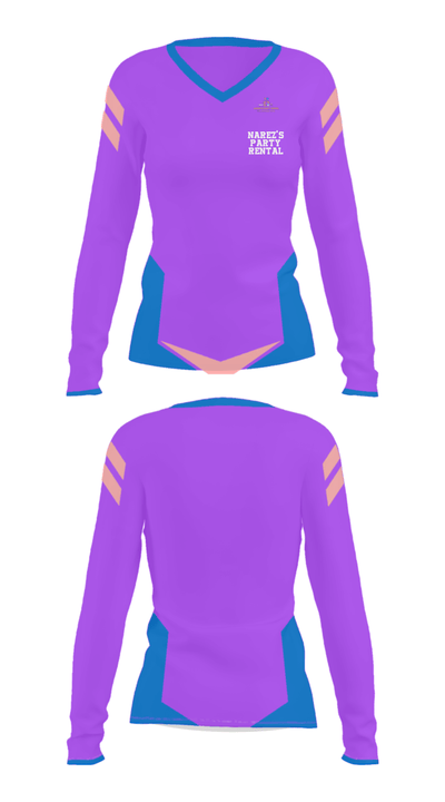 Narez's Party RentalNarez's Party Rental 67415263 Women's Long Sleeve V-neck Shirt - 37