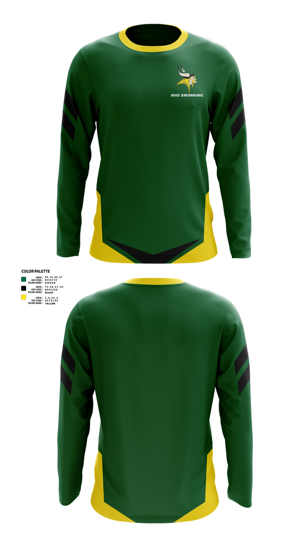 Long Sleeve Performance Shirt, Northside High School Swimming, Swimming, Teamtime, Team time, sublimation, custom sports apparel, team uniforms, spirit wear, spiritwear, sports uniforms, custom shirts, team store, custom team store, fundraiser sports, apparel fundraiser