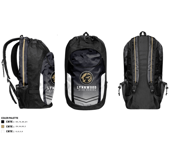 Gear Bag, Lynnwood High School Cross Country, Cross Country, Teamtime, Team time, sublimation, custom sports apparel, team uniforms, spirit wear, spiritwear, sports uniforms, custom shirts, team store, custom team store, fundraiser sports, apparel fundraiser