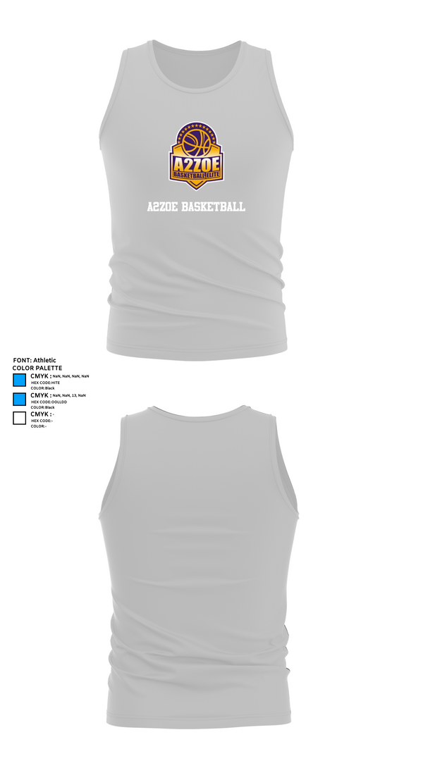 Tank Top, A2Zoe Basketball, Men's Basketball, Teamtime, Team time, sublimation, custom sports apparel, team uniforms, spirit wear, spiritwear, sports uniforms, custom shirts, team store, custom team store, fundraiser sports, apparel fundraiser