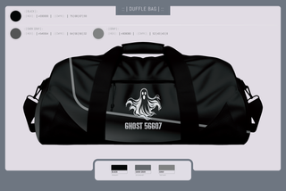 Duffle Bag, GHOST, Spirit Store, Teamtime, Team time, sublimation, custom sports apparel, team uniforms, spirit wear, spiritwear, sports uniforms, custom shirts, team store, custom team store, fundraiser sports, apparel fundraiser