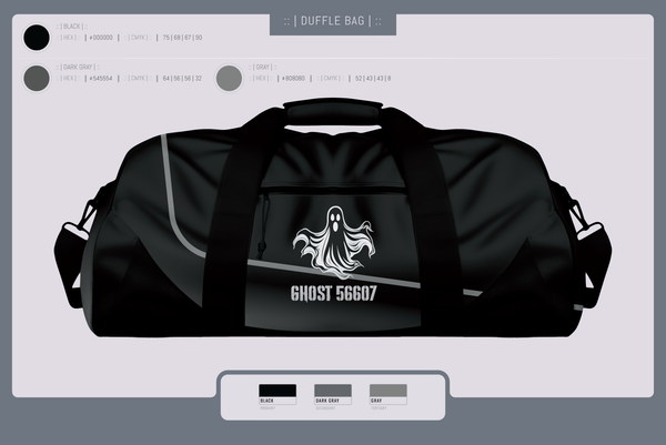 Duffle Bag, GHOST, Spirit Store, Teamtime, Team time, sublimation, custom sports apparel, team uniforms, spirit wear, spiritwear, sports uniforms, custom shirts, team store, custom team store, fundraiser sports, apparel fundraiser