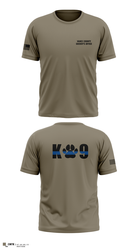 Short Sleeve Performance Shirt, Vance County Sheriff's Office  K9 Unit, Police, Teamtime, Team time, sublimation, custom sports apparel, team uniforms, spirit wear, spiritwear, sports uniforms, custom shirts, team store, custom team store, fundraiser sports, apparel fundraiser