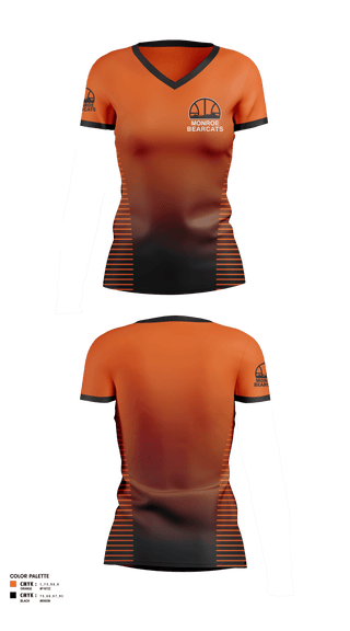 Womens Short Sleeve Vneck Shirt, Monroe High School Basketball, Women's Basketball, Teamtime, Team time, sublimation, custom sports apparel, team uniforms, spirit wear, spiritwear, sports uniforms, custom shirts, team store, custom team store, fundraiser sports, apparel fundraiser
