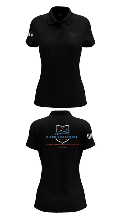 B and J Detailing 43609059 Women's Short Sleeve Performance Polo  - 36